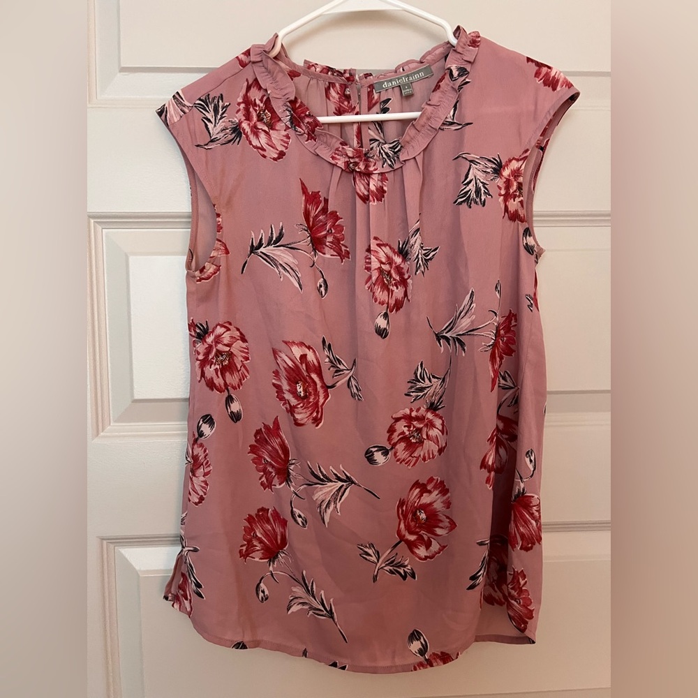 Floral Pink Sleeveless Top